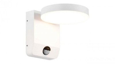 Lampa ścienna okrągła, kinkiet 350st LED 17W 2520lm 4000K biały z czujnikiem ruchu barwa NW biała neutralna IP65 V-TAC VT-11020S