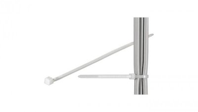 opaski zaciskowe 370x3.6mm trytki do kabli 100szt. Białe