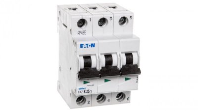 Wyłącznik nadprądowy 3P K 25A 15kA AC FAZ-K25/3 278913