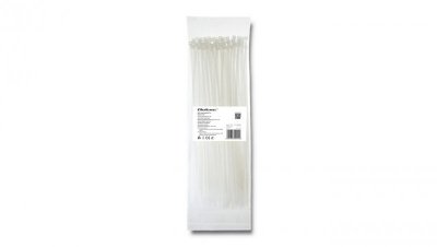 Qoltec Opaski zaciskowe Trytki kablowe 3.6*300mm 100 szt. Nylon66 UV Białe