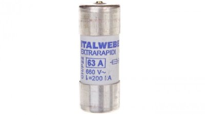 Wkładka bezpiecznikowa cylindryczna 22x58mm 63A aR 690V CH-S22UQ 002645121