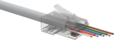 WTYK SIECIOWY KONEKTOR SOLARIX RJ45 CAT.5E UTP PRZELOTOWY SXRJ45-5E-UTP-EASY 100szt