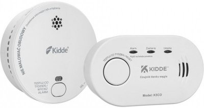 Zestaw 2 czujek KIDDE czadu i dymu