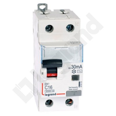P312 DX3 C 16A/ 30MA/AC WYŁĄCZNIK RÓŻNICONADPRĄDOWY C 16A 1P+N 2M 30MA AC 6KA