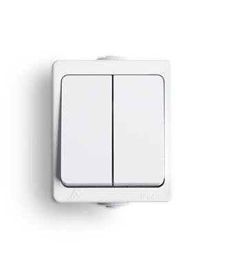 AQUALUX BIAŁY ŁĄCZNIK NT SERYJNY IP54 ZACISKI SPRĘŻYNOWE 10A 250V