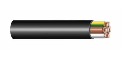 YKXS 1X 95 RMC CZARNY KABEL ZIEMNY CU DRUT 0.6/1KV USIECIOWANY ZAGĘSZCZANY KL.2