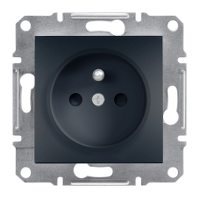 Schneider Electric Asfora, gniazdo 2P+PE z przesłonami, bez ramki, antracyt, EPH2800271