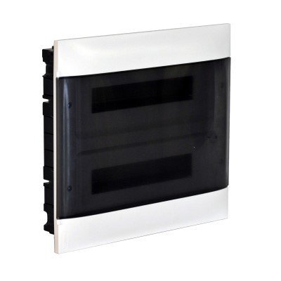 PRACTIBOX S ROZDZIELNIA PLASTIKOWA PT 24M 2X 12M N+PE IP40 IK07 385X328X103 DRZWI DYMNE BIAŁY