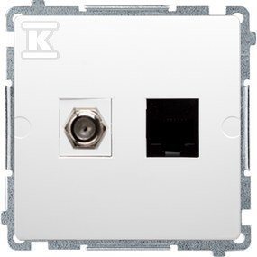 GN.ANTENOWE F+RJ45 K.6 BIAŁY BASIC