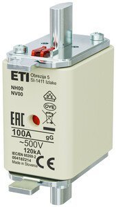 NH00 GG 100A/500V WKŁ.ZWŁ. KOMBI