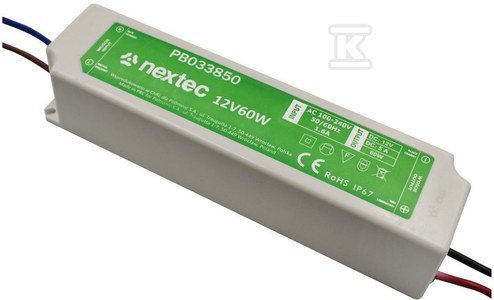ZASILACZ LED IP67 / 12V / 5A / 60W