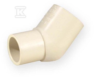 KOLANO NYPLOWE 45ST KW/KZ 3/4&quot; PVC-C