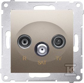 GN.RTV-SAT KOŃC.+RAM.IP44 ZŁ.MAT SIMON