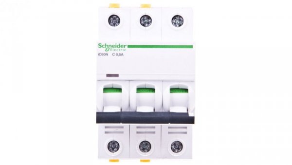 Wyłącznik nadprądowy 3P C 0,5A 6kA AC iC60N-C0,5-3 A9F04370
