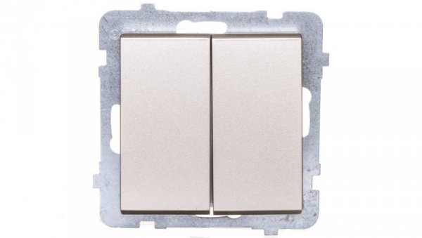 SONATA Przycisk podwójny zwierny szampański złoty ŁP-17R/m/39