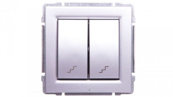 KOS66 Łącznik schodowy podwójny aluminium 664019