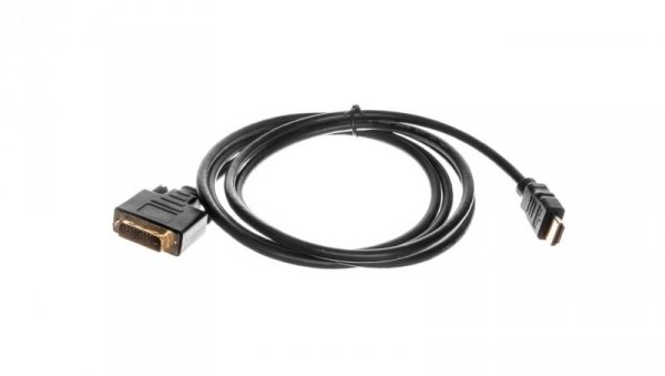 Kabel adapter HDMI Highspeed 1.3 Typ HDMI A/DVI-D(18+1), M/M czarny 2m AK-330300-020-S