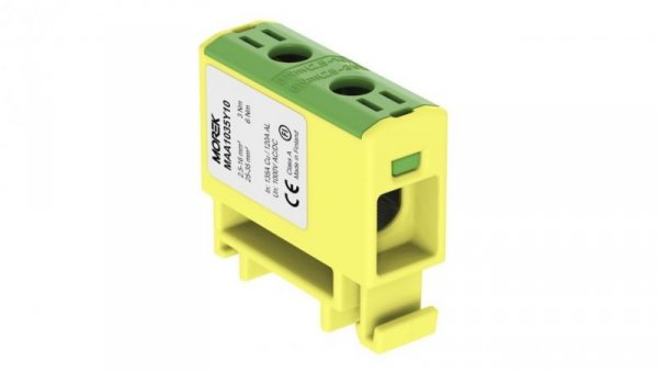 Złączka OTL35 kolor żółto-zielony 1xAl/Cu 2,5-35mm2 1000V Zacisk uniwersalny MAA1035Y10