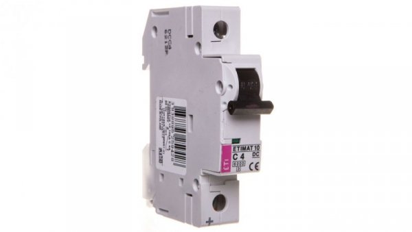 Wyłącznik nadprądowy 1P C 4A 6kA DC ETIMAT10 002137710