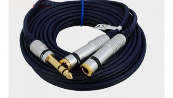 Kabel cyfrowy rozgałęziający Jack 6,3 Przyłącze wt. Jack 6,3 stereo / 2xgn. Jack 6,3 stereo digital MK77 5m