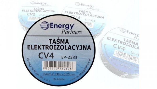 Taśma elektroizolacyjna PCW (25mm x 33m x 0.25mm) czarna - CV4(EP-2533)CZA - EP-238938