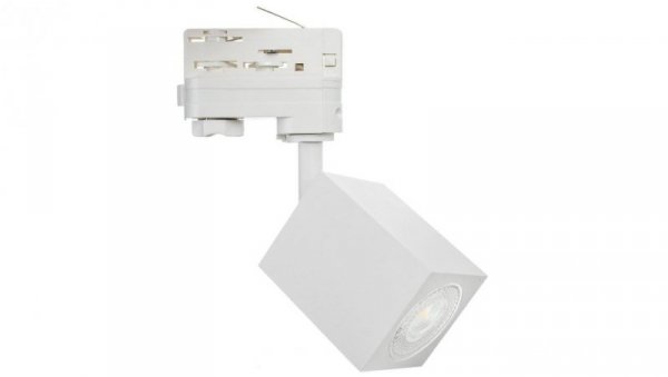 Lampa OSCAR-Track-ALU-W/W-3F biała z białym przegubem 1xgu10 LUXsystem-3F (na szynę trzyfazową)