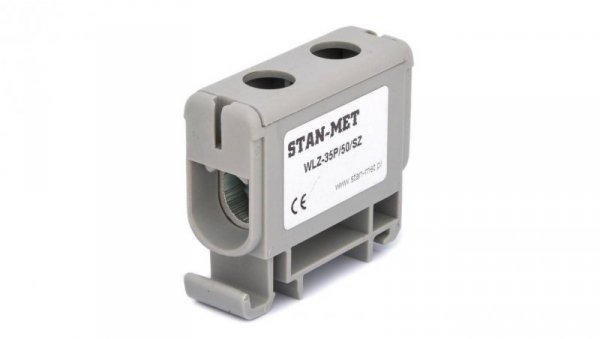 Złączka szynowa gwintowa al/cu 50mm2 szara WLZ-35P/50SZ