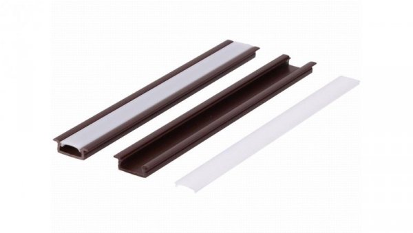 Profil led PCV Fuga Slim 16x7 2m brązowy ML