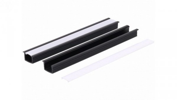 Profil led PCV Fuga 16x11 2m czarny ML