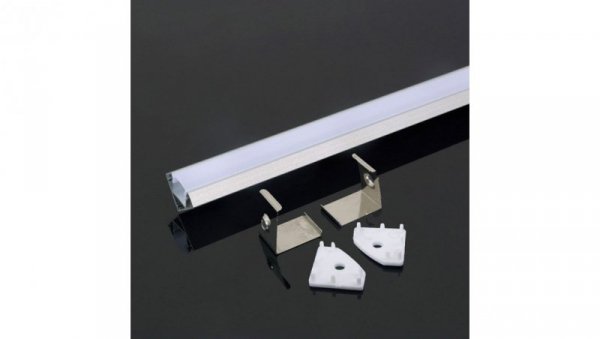 Profil kątowy aluminiowy Mleczny do taśm LED 2000x19x19mm 3356