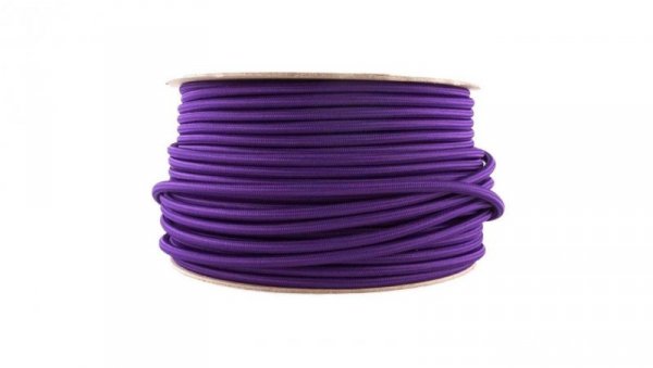 Kabel 2 żyłowy fioletowy 2x0,75mm2 - 1m w oplocie