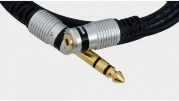 Kabel przyłącze wtyk Jack 6,3 stereo / gniazdo Jack 3,5 stereo MK69 5m
