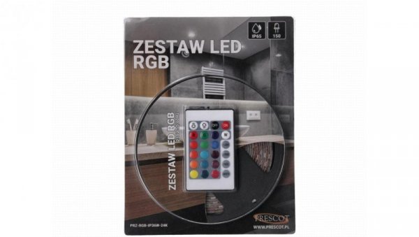 Zestaw led RGB 36W 150led 24key IP65 blister