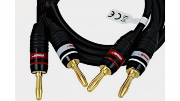 Kabel głośnikowy / pomiarowy 2xwtyk banan/2xwtyk banan LAK10 7,5m