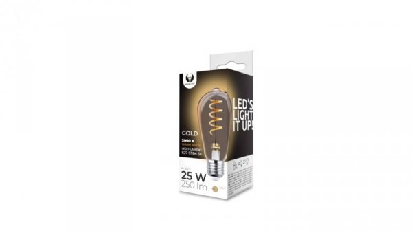 Żarówka LED Filament E27 ST64 4W 230V 2000K 250lm SF złota Forever Light