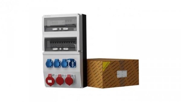 Rozdzielnica budowlana z licznikiem eXT-S/FI 32A 2x16A 4x230V Schuko Mennekes Doktorvolt 0809