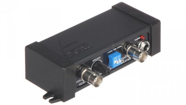 Aktywny wzmacniacz sygnału wideo CVBS - PAL / NTSC do kabli koncentrycznych (BNC) z korekcją sygnału, max.2000m VCA-1/2000