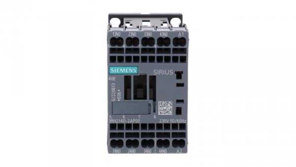 Stycznik pomocniczy 4Z cewka 230V 50-60Hz S00 przyłącze sprężynowe SIRIUS 3RH2140-2AP00