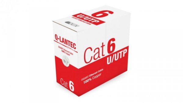 Kabel teleinformatyczny UTP kat.6 PVC Eca szary Q-LANTEC /305m/
