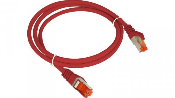 Patch-cord S/FTP kat.6A LSOH 1.0m czerwony KKS6ACZE1.0