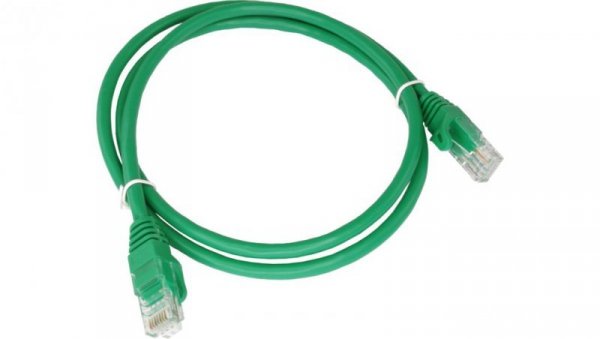 Patch-cord U/UTP kat.5e PVC 0.25m zielony KKU5ZIE0.25