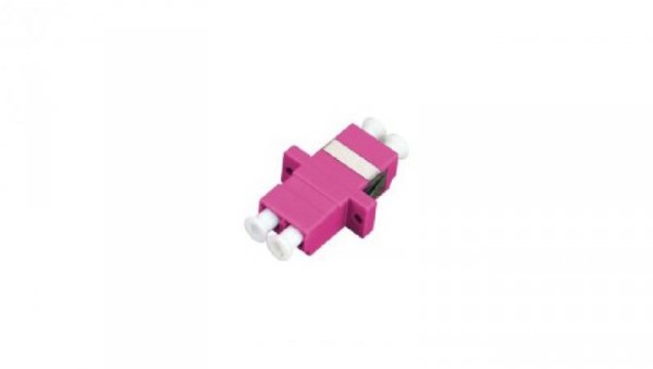 Adapter światłowodowy multimodowy MM OM4 LC duplex FOA-LC-MMD-4