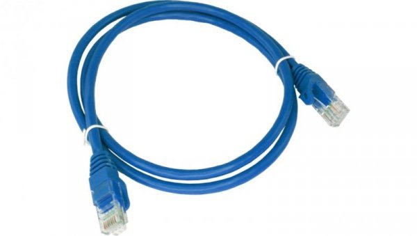 Patch-cord U/UTP kat.6 PVC 1.0m niebieski KKU6NIE1