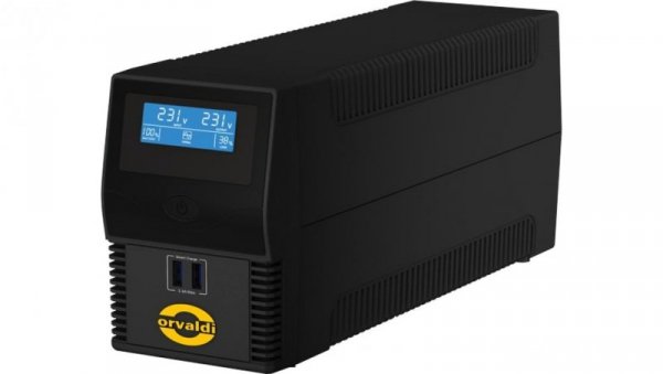 Zasilacz awaryjny Orvaldi i850LCD USB(4xIEC) line-interactive 800VA/480W