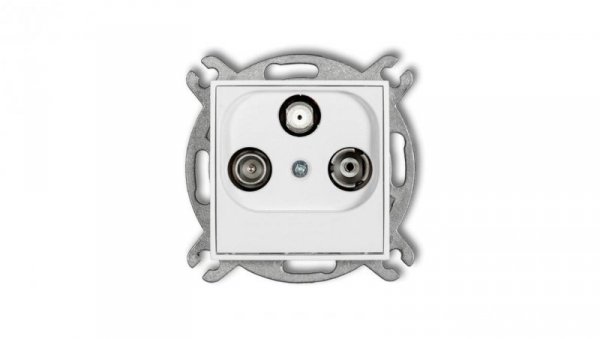 MINI Mechanizm gniazda abonenckiego RTV-SAT końcowego 1,5dB biały mat 25MGS