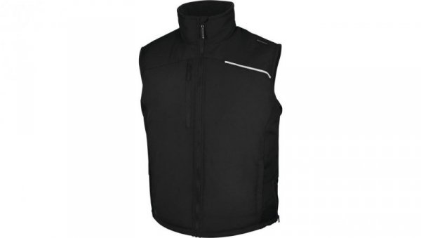 Kamizelka z poliestru pongee powlekanego PVC FIDJI3, kolor: czarny, rozmiar: L / FIDJ3NOGT