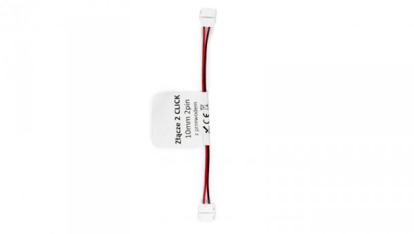 LED line złączka do taśm LED CLICK CONNECTOR podwójna 10 mm 2 PIN z przewodem