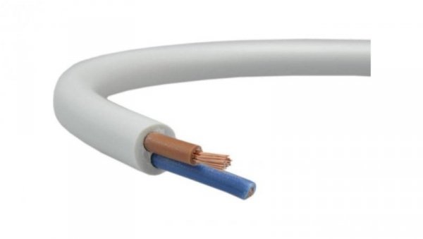 Przewód prądowy H03VV-F / OMY 300V 2x1,5 biały linka Elektrokabel 100m