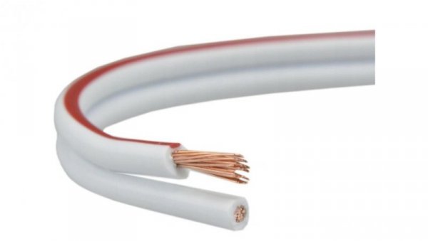 Przewód głośnikowy SMYp 2x0,22 biały CU miedź Elektrokabel 100m