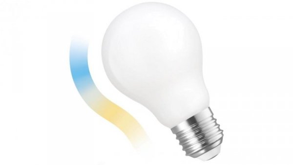 Żarówka filamentowa LED E27 230V 5W biała mleczna CCT+DIMM 560lm Sterowana WiFi